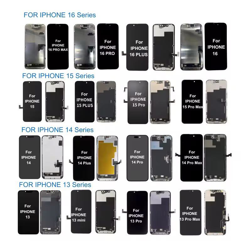 iPhone 16, 15, 14, 13 Series Screen Displays Grid