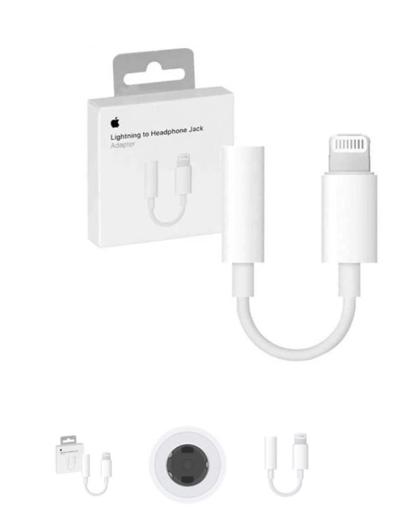 Apple lightning to headphone jack adapter MMX62ZMA/A, White