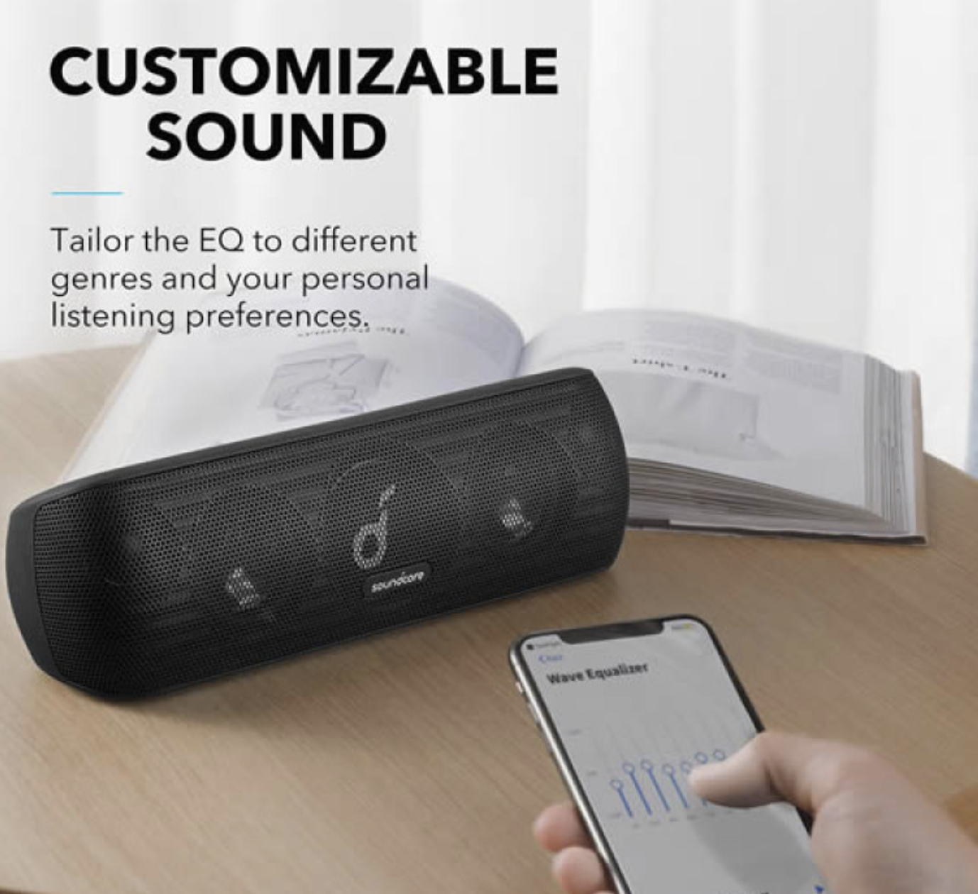 ANKER 3116 SOUNDCORE MOTION+ BLUETOOTH SPEAKER WITH HI-RES 30W AUDIO, EXTENDED BASS AND TREBLE, WIRELESS HIFI PORTABLE SPEAKER